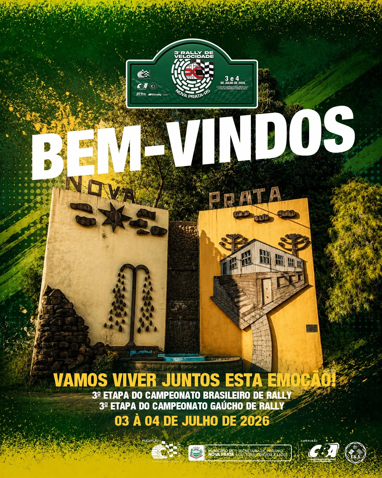 Banner do 3Âº RALLY VELOCIDADE DE NOVA PRATA